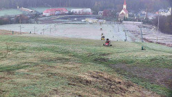 Horní část sjezdovky skiareálu Hlubočky