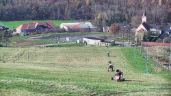 Horní část sjezdovky skiareálu Hlubočky