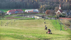 Horní část sjezdovky skiareálu Hlubočky