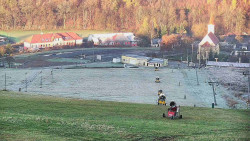 Horní část sjezdovky skiareálu Hlubočky