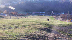 Horní část sjezdovky skiareálu Hlubočky