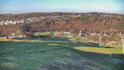 Horní část sjezdovky skiareálu Hlubočky