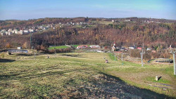 Horní část sjezdovky skiareálu Hlubočky