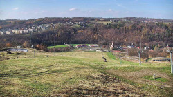 Horní část sjezdovky skiareálu Hlubočky