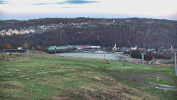 Horní část sjezdovky skiareálu Hlubočky