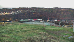 Horní část sjezdovky skiareálu Hlubočky