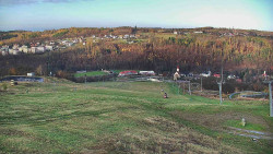 Horní část sjezdovky skiareálu Hlubočky