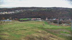 Horní část sjezdovky skiareálu Hlubočky