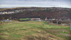 Horní část sjezdovky skiareálu Hlubočky