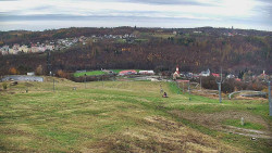 Horní část sjezdovky skiareálu Hlubočky