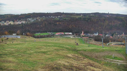 Horní část sjezdovky skiareálu Hlubočky