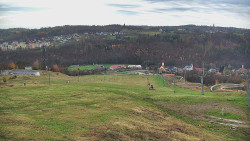 Horní část sjezdovky skiareálu Hlubočky