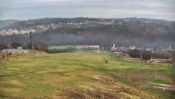 Horní část sjezdovky skiareálu Hlubočky