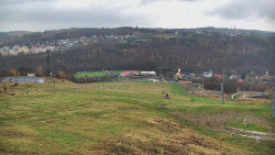 Horní část sjezdovky skiareálu Hlubočky