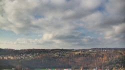 Horní část sjezdovky skiareálu Hlubočky