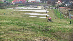 Horní část sjezdovky skiareálu Hlubočky