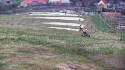 Horní část sjezdovky skiareálu Hlubočky