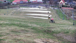 Horní část sjezdovky skiareálu Hlubočky