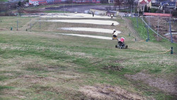 Horní část sjezdovky skiareálu Hlubočky