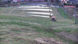 Horní část sjezdovky skiareálu Hlubočky