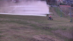 Horní část sjezdovky skiareálu Hlubočky