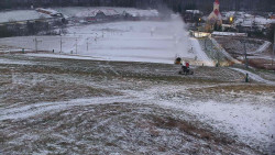 Horní část sjezdovky skiareálu Hlubočky