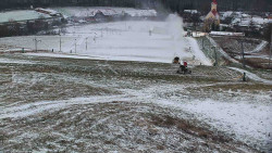 Horní část sjezdovky skiareálu Hlubočky