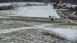 Horní část sjezdovky skiareálu Hlubočky