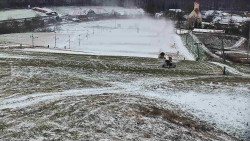 Horní část sjezdovky skiareálu Hlubočky