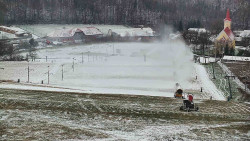 Horní část sjezdovky skiareálu Hlubočky