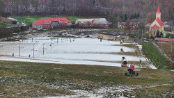 Horní část sjezdovky skiareálu Hlubočky