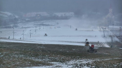 Horní část sjezdovky skiareálu Hlubočky