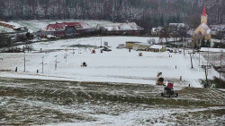 Horní část sjezdovky skiareálu Hlubočky