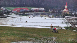 Horní část sjezdovky skiareálu Hlubočky