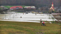 Horní část sjezdovky skiareálu Hlubočky