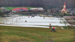 Horní část sjezdovky skiareálu Hlubočky