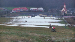 Horní část sjezdovky skiareálu Hlubočky
