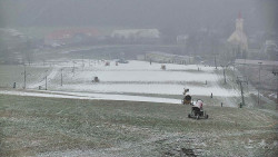 Horní část sjezdovky skiareálu Hlubočky