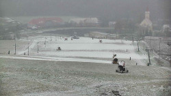 Horní část sjezdovky skiareálu Hlubočky