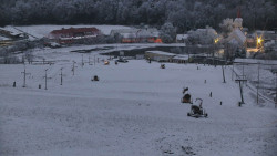 Horní část sjezdovky skiareálu Hlubočky