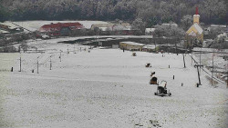 Horní část sjezdovky skiareálu Hlubočky