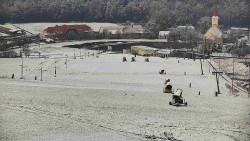 Horní část sjezdovky skiareálu Hlubočky