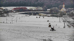 Horní část sjezdovky skiareálu Hlubočky