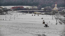 Horní část sjezdovky skiareálu Hlubočky
