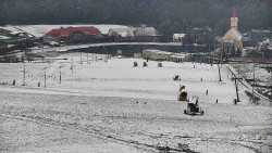 Horní část sjezdovky skiareálu Hlubočky