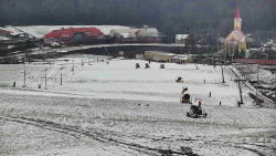 Horní část sjezdovky skiareálu Hlubočky