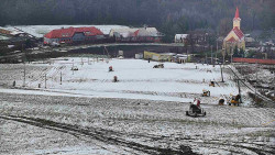Horní část sjezdovky skiareálu Hlubočky