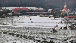 Horní část sjezdovky skiareálu Hlubočky