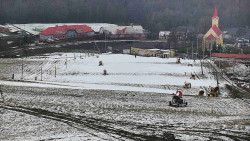 Horní část sjezdovky skiareálu Hlubočky