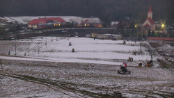 Horní část sjezdovky skiareálu Hlubočky